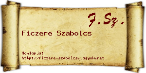 Ficzere Szabolcs névjegykártya